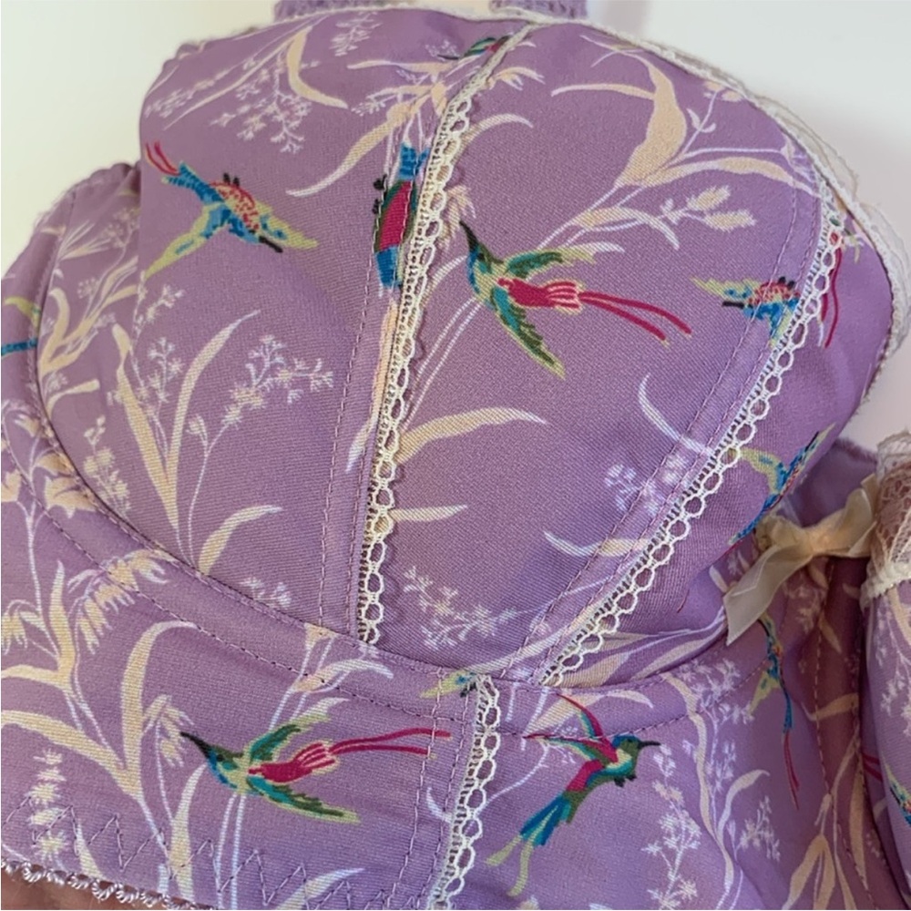๐๐ฆ FREYA Lilac Longline Bra - 30F - Bird Print ๐ฆ๐ - Picture 5 of 10